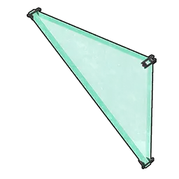 Glass Triangular Wall (Inverted)